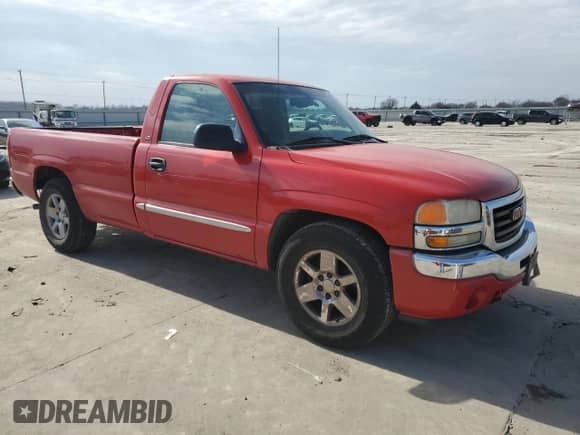 2005 GMC Sierra 1500 SLE with VIN 1GTEC14TX5Z341075, listed as a Copart auction lot 45214585 with 154,124 mi miles and Salvage title. Bid and sale history available at DreamBid. Image 4.