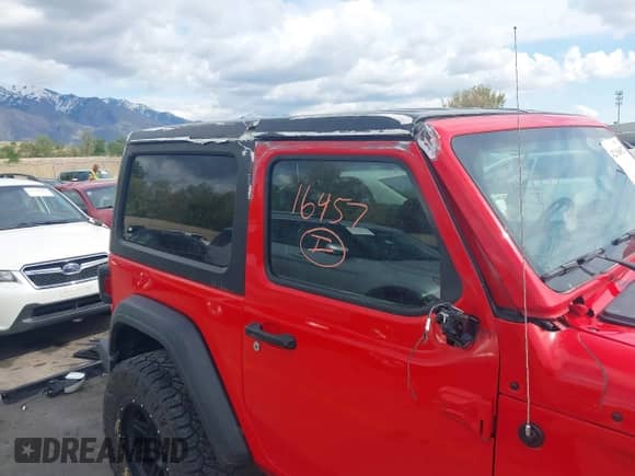 2019 Jeep Wrangler Sport S with VIN 1C4GJXAG4KW652569, listed as a IAAI auction lot 42116457 with 46,007 mi miles and . Bid and sale history available at DreamBid. Image 6.