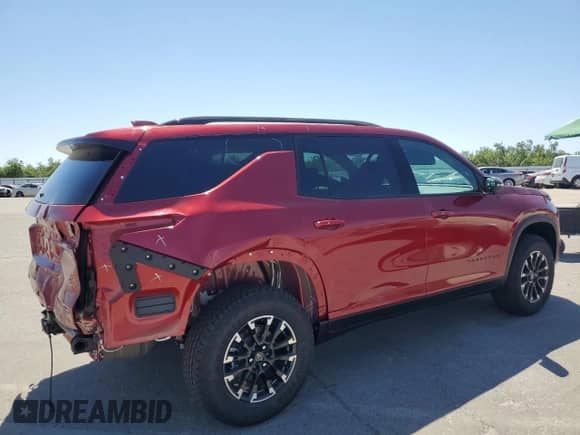 2025 Chevrolet Traverse AWD Z71 с VIN 1GNEVJRS8SJ207192, выставлен на аукционе Copart как лот 59974195 с пробегом 28 миль миль и Списание • Salvage title. История ставок и продаж доступна на DreamBid. Изображение 3.