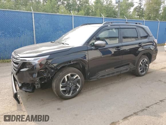 2025 Subaru Forester Limited z VIN JF2SLDRC7SH570359, wystawiony jako Copart lot #68083955 z przebiegiem 2 220 mil mil oraz Szkoda całkowita • Salvage title. Historia ofert i sprzedaży dostępna na DreamBid. Obrazek 1.