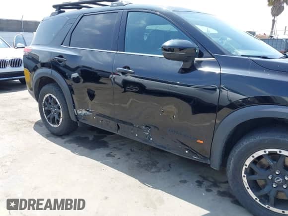 2023 Nissan Pathfinder Rock Creek with VIN 5N1DR3BD6PC258228, listed as a IAAI auction lot 42494821 with 33,928 mi miles and . Bid and sale history available at DreamBid. Image 6.