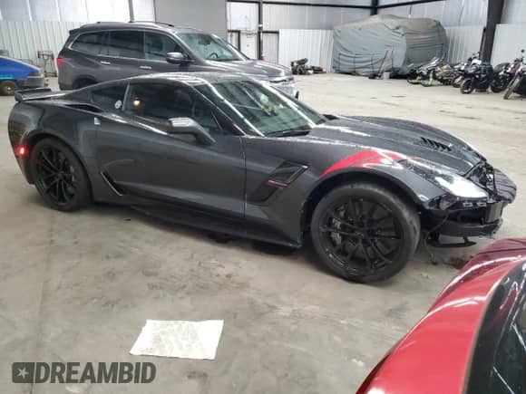 2017 Chevrolet Corvette Grand Sport 1LT with VIN 1G1YV2D71H5105645, listed as a Copart auction lot 46124703 with 33,350 mi miles and . Bid and sale history available at DreamBid. Image 4.