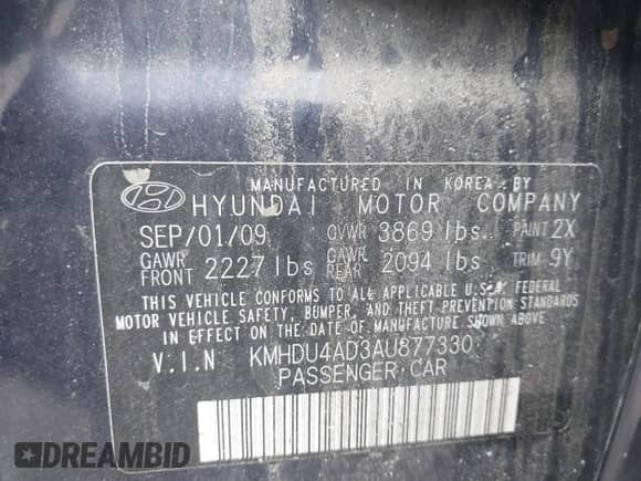 2010 Hyundai Elantra GLS с VIN KMHDU4AD3AU877330, выставлен на аукционе IAAI как лот 42353336 с пробегом 200 979 миль миль и . История ставок и продаж доступна на DreamBid. Изображение 9.