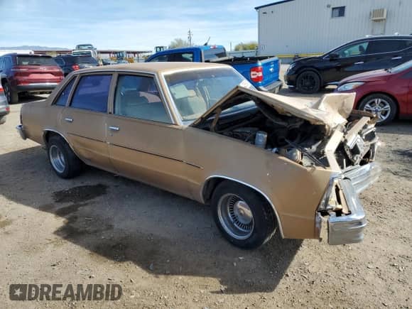 1980 Chevrolet Malibu с VIN 1T19KAR441758, выставлен на аукционе Copart как лот 43595485 с пробегом 81 387 миль миль и Списание • Salvage title. История ставок и продаж доступна на DreamBid. Изображение 4.