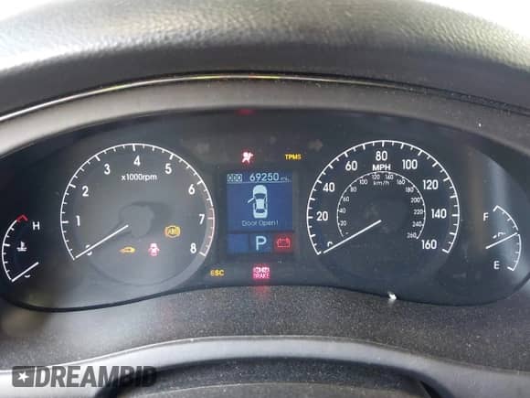 2009 Hyundai Genesis with VIN KMHGC46F89U051921, listed as a IAAI auction lot 42442023 with 69,250 mi miles and . Bid and sale history available at DreamBid. Image 7.