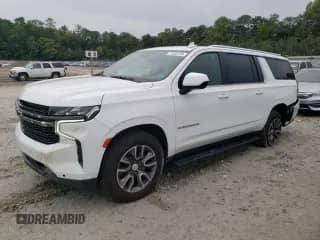 2021 Chevrolet Suburban LS with VIN 1GNSCBKD5MR392512, listed as a Copart auction lot 71238124 with 77,775 mi miles and Salvage title. Bid and sale history available at DreamBid. Image 1.