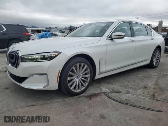 2020 BMW 7 Series 740i with VIN WBA7T2C05LGL17231, listed as a Copart auction lot 48992785 with 55,669 mi miles and Salvage title. Bid and sale history available at DreamBid. Image 1.