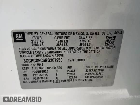 2016 Chevrolet Silverado 1500 LTZ z VIN 3GCPCSEC6GG367950, wystawiony jako Copart lot #63495475 z przebiegiem 135 067 mil mil oraz Szkoda całkowita • Salvage title. Historia ofert i sprzedaży dostępna na DreamBid. Obrazek 12.