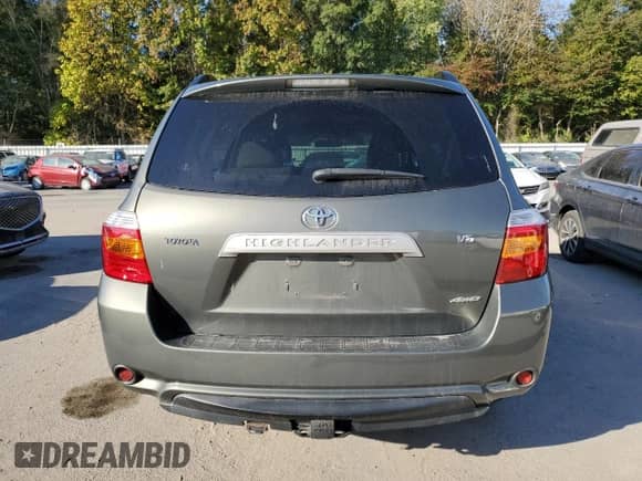 2008 Toyota Highlander with VIN JTEES41A982095006, listed as a Copart auction lot 85701305 with Not provided miles and Salvage title. Bid and sale history available at DreamBid. Image 6.