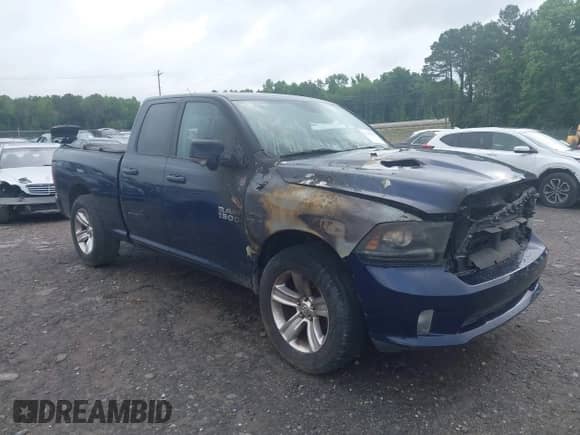 2014 Ram 1500 Sport with VIN 1C6RR6HT2ES413331, listed as a IAAI auction lot 42381471 with Not provided miles and . Bid and sale history available at DreamBid. Image 1.