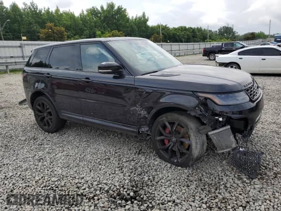 2021 Land Rover Range Rover Sport SVR with VIN SALWZ2REXMA761797, listed as a Copart auction lot 60211175 with 19,422 mi miles and Salvage title. Bid and sale history available at DreamBid. Image 4.