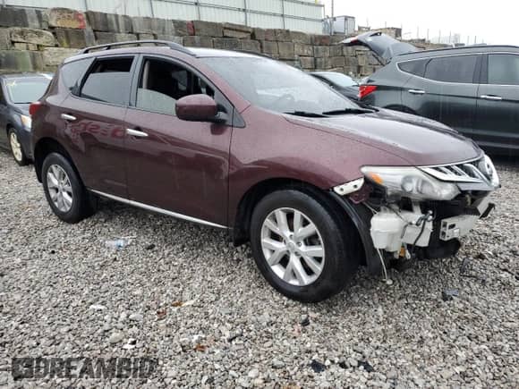2014 Nissan Murano SV with VIN JN8AZ1MW3EW527070, listed as a Copart auction lot 83886285 with Not provided miles and Salvage title. Bid and sale history available at DreamBid. Image 4.