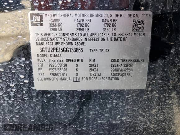 2016 GMC Sierra 1500 Denali z VIN 3GTU2PEJ5GG133865, wystawiony jako Copart lot #78105274 z przebiegiem 128 467 mil mil oraz Szkoda całkowita • Salvage title. Historia ofert i sprzedaży dostępna na DreamBid. Obrazek 13.
