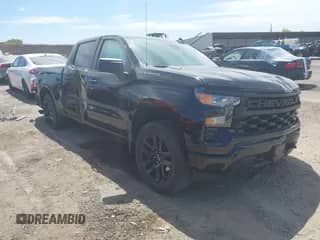 2024 Chevrolet Silverado 1500 Custom with VIN 3GCPABEK1RG363000, listed as a IAAI auction lot 42642578 with 15,590 mi miles and . Bid and sale history available at DreamBid. Image 1.