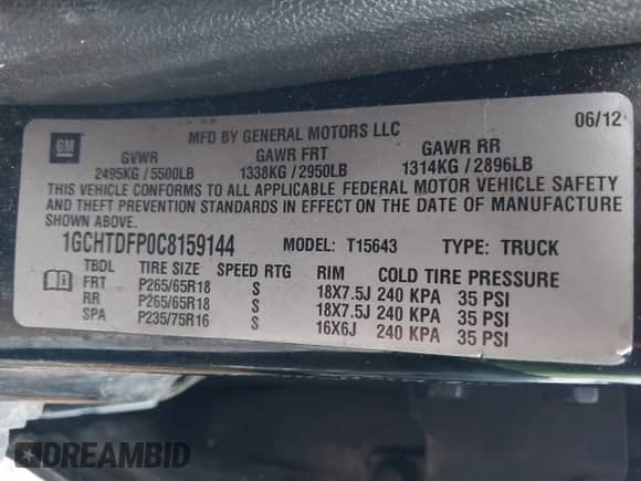 2012 Chevrolet Colorado 2LT z VIN 1GCHTDFP0C8159144, wystawiony jako IAAI lot #42515015 z przebiegiem 163 111 mil mil oraz . Historia ofert i sprzedaży dostępna na DreamBid. Obrazek 9.