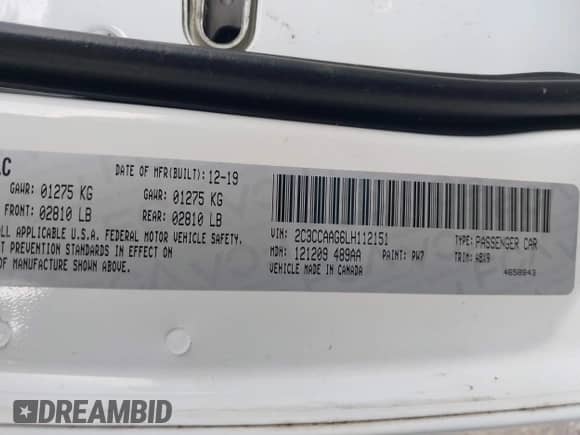 2020 Chrysler 300 Touring с VIN 2C3CCAAG6LH112151, выставлен на аукционе IAAI как лот 43114891 с пробегом 127 487 миль миль и . История ставок и продаж доступна на DreamBid. Изображение 9.