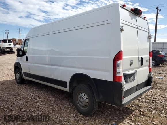 2023 Ram ProMaster Cargo z VIN 3C6LRVDG6PE560802, wystawiony jako Copart lot #86172715 z przebiegiem Nie podano mil oraz Czysty tytuł • Clean title. Historia ofert i sprzedaży dostępna na DreamBid. Obrazek 2.