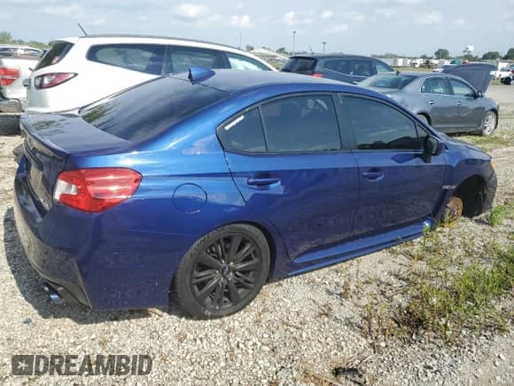 2017 Subaru WRX with VIN JF1VA1B62H9828526, listed as a Copart auction lot 58035045 with 64,195 mi miles and Salvage title. Bid and sale history available at DreamBid. Image 3.