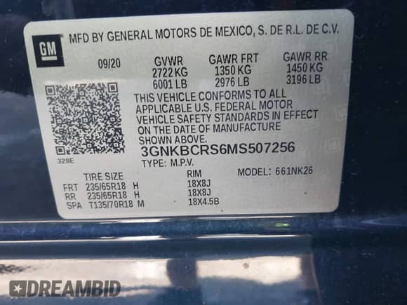 2021 Chevrolet Blazer LT с VIN 3GNKBCRS6MS507256, выставлен на аукционе IAAI как лот 43261762 с пробегом 50 933 миль миль и . История ставок и продаж доступна на DreamBid. Изображение 9.