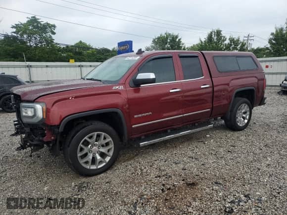 2016 GMC Sierra 1500 SLT with VIN 1GTV2NEC5GZ207604, listed as a Copart auction lot 62514355 with 122,220 mi miles and Salvage title. Bid and sale history available at DreamBid. Image 1.