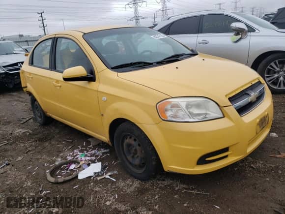 2008 Chevrolet Aveo LS z VIN KL1TD56628B124806, wystawiony jako Copart lot #65715244 z przebiegiem Nie podano mil oraz Szkoda całkowita • Salvage title. Historia ofert i sprzedaży dostępna na DreamBid. Obrazek 4.