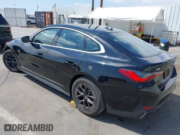 2023 BMW i4 eDrive40 with VIN WBY73AW08PFN62950, listed as a IAAI auction lot 42131416 with 32,213 mi miles and . Bid and sale history available at DreamBid. Image 3.