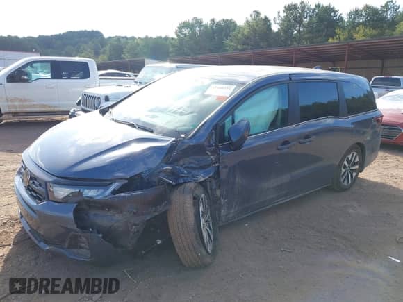 2025 Honda Odyssey EX-L с VIN 5FNRL6H68SB040700, выставлен на аукционе IAAI как лот 43160351 с пробегом 6 344 миль миль и . История ставок и продаж доступна на DreamBid. Изображение 6.