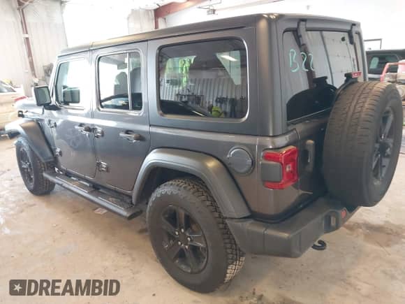 2021 Jeep Wrangler Unlimited 80th Anniversary with VIN 1C4HJXDG2MW582413, listed as a IAAI auction lot 43151537 with 36,068 mi miles and . Bid and sale history available at DreamBid. Image 3.