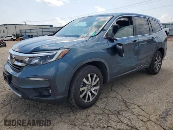 2021 Honda Pilot EX with VIN 5FNYF5H35MB014240, listed as a Copart auction lot 63614555 with 122,078 mi miles and Salvage title. Bid and sale history available at DreamBid. Image 1.