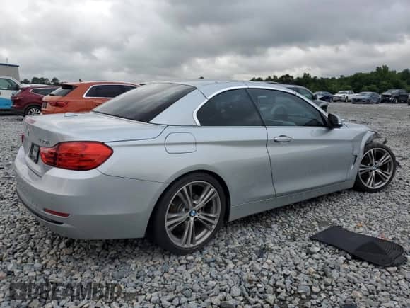 2017 BMW 4 Series 430i with VIN WBA4U7C37H5H19796, listed as a Copart auction lot 59486935 with 75,690 mi miles and Salvage title. Bid and sale history available at DreamBid. Image 3.