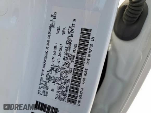 2024 Toyota Tacoma SR5 with VIN 3TMKB5FN9RM012984, listed as a Copart auction lot 81443195 with 16,677 mi miles and Clean title. Bid and sale history available at DreamBid. Image 13.