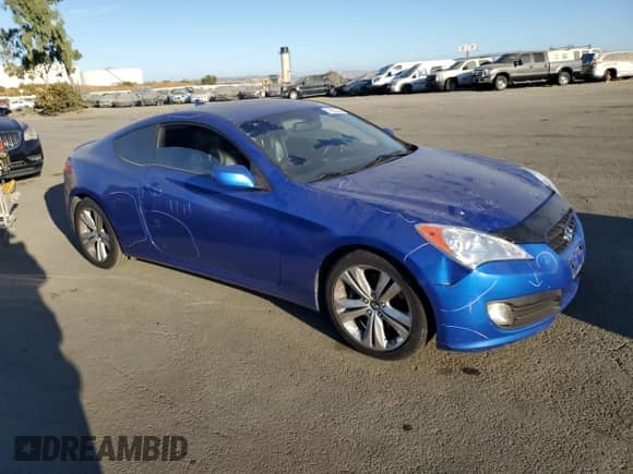 2011 Hyundai Genesis Coupe R-Spec with VIN KMHHT6KD1BU060082, listed as a Copart auction lot 74627464 with 187,284 mi miles and Salvage title. Bid and sale history available at DreamBid. Image 4.
