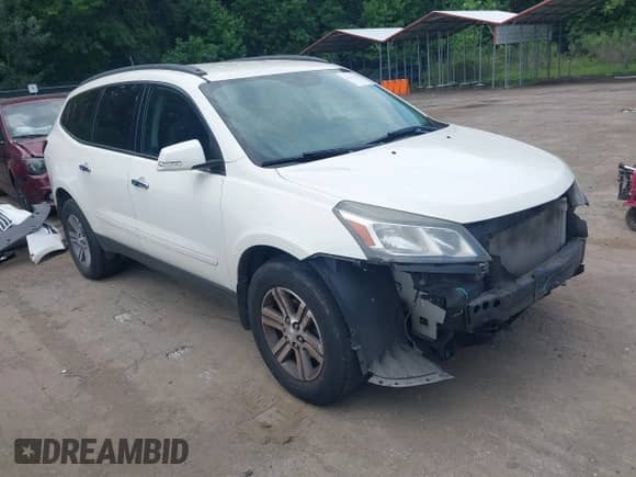 2015 Chevrolet Traverse LT с VIN 1GNKRGKDXFJ288370, выставлен на аукционе IAAI как лот 42793933 с пробегом 110 735 миль миль и . История ставок и продаж доступна на DreamBid. Изображение 1.