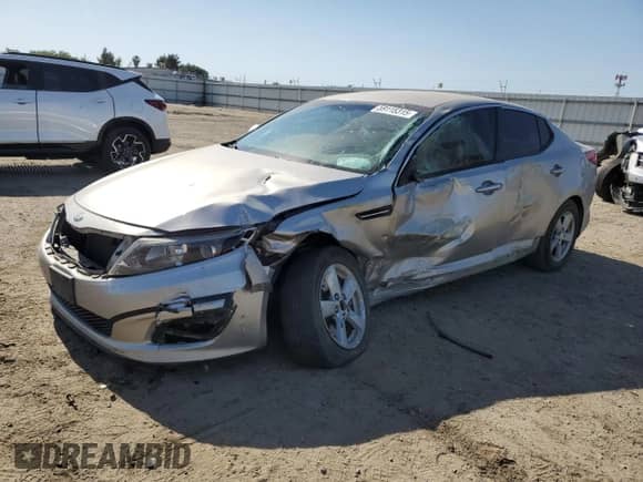 2014 Kia Optima LX with VIN 5XXGM4A78EG346874, listed as a Copart auction lot 59115315 with 117,167 mi miles and Salvage title. Bid and sale history available at DreamBid. Image 1.