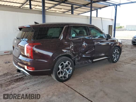 2021 Hyundai Palisade Calligraphy z VIN KM8R74HE3MU302581, wystawiony jako Copart lot #71727105 z przebiegiem 55 768 mil mil oraz Szkoda całkowita • Salvage title. Historia ofert i sprzedaży dostępna na DreamBid. Obrazek 3.
