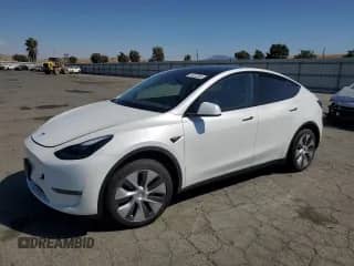 2023 Tesla Model Y with VIN 7SAYGDED3PF966343, listed as a Copart auction lot 71422255 with 15,212 mi miles and Salvage title. Bid and sale history available at DreamBid. Image 1.