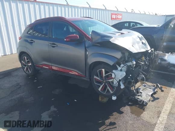 2019 Hyundai Kona Ultimate with VIN KM8K53A51KU313667, listed as a IAAI auction lot 42178972 with 66,342 mi miles and . Bid and sale history available at DreamBid. Image 1.