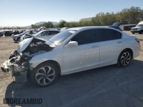 2016 Honda Accord EX-L with VIN 1HGCR2F80GA029189, listed as a Copart auction lot 60478185 with 126,522 mi miles and Salvage title. Bid and sale history available at DreamBid. Image 1.