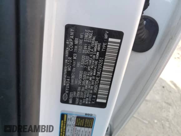 2021 Hyundai Palisade Calligraphy с VIN KM8R7DHE1MU299261, выставлен на аукционе Copart как лот 71283104 с пробегом 76 583 миль миль и Списание • Salvage title. История ставок и продаж доступна на DreamBid. Изображение 13.