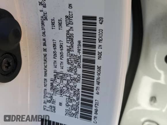 2020 Toyota Tacoma SR5 с VIN 3TMBZ5DN2LM025694, выставлен на аукционе Copart как лот 86754834 с пробегом 72 459 миль миль и Списание • Salvage title. История ставок и продаж доступна на DreamBid. Изображение 14.