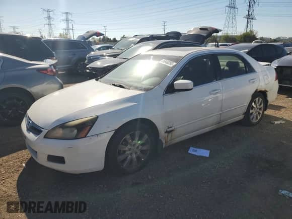 2007 Honda Accord EX-L with VIN 1HGCM668X7A047799, listed as a Copart auction lot 85846395 with 218,316 mi miles and Clean title. Bid and sale history available at DreamBid. Image 1.