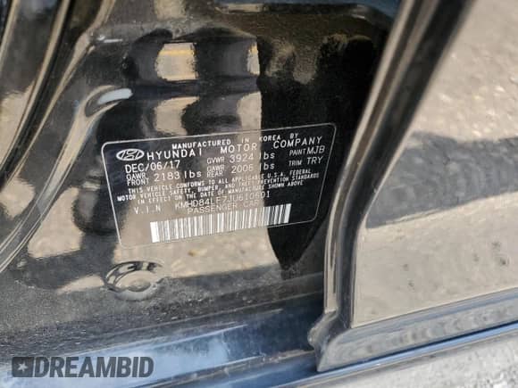 2018 Hyundai Elantra SEL с VIN KMHD84LF7JU610601, выставлен на аукционе Copart как лот 67573075 с пробегом 96 442 миль миль и Списание • Salvage title. История ставок и продаж доступна на DreamBid. Изображение 12.