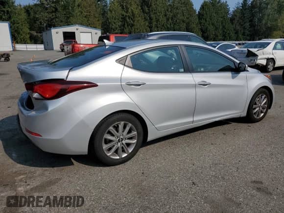 2014 Hyundai Elantra Limited with VIN KMHDH4AEXEU051416, listed as a Copart auction lot 82107055 with 77,749 mi miles and Salvage title. Bid and sale history available at DreamBid. Image 3.