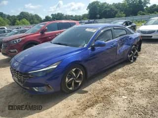 2023 Hyundai Elantra Limited with VIN KMHLP4AG6PU371738, listed as a Copart auction lot 61083595 with 34,437 mi miles and Salvage title. Bid and sale history available at DreamBid. Image 1.