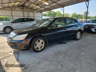 2007 Honda Accord EX-L with VIN 1HGCM56867A032730, listed as a Copart auction lot 59616955 with 168,310 mi miles and Salvage title. Bid and sale history available at DreamBid. Image 1.