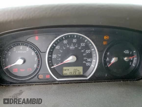 2006 Hyundai Sonata GL z VIN KMHET46C66A114122, wystawiony jako Copart lot #67100165 z przebiegiem 193 918 mil mil oraz Szkoda całkowita • Salvage title. Historia ofert i sprzedaży dostępna na DreamBid. Obrazek 9.