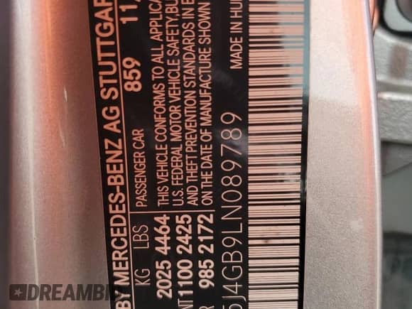 2020 Mercedes-Benz CLA 250 с VIN W1K5J4GB9LN089789, выставлен на аукционе Copart как лот 84417115 с пробегом 91 391 миль миль и Чистый • Clean title. История ставок и продаж доступна на DreamBid. Изображение 12.