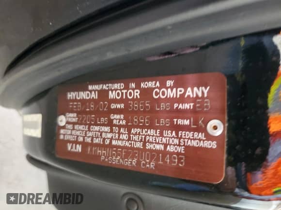 2003 Hyundai Tiburon GT с VIN KMHHN65F23U021493, выставлен на аукционе Copart как лот 68441584 с пробегом 92 848 миль миль и Чистый • Clean title. История ставок и продаж доступна на DreamBid. Изображение 12.