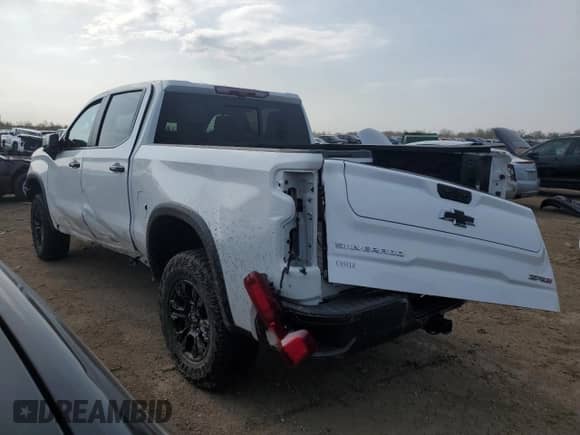 2023 Chevrolet Silverado 1500 ZR2 with VIN 3GCUDHEL5PG153230, listed as a Copart auction lot 54396335 with 46,887 mi miles and Salvage title. Bid and sale history available at DreamBid. Image 2.