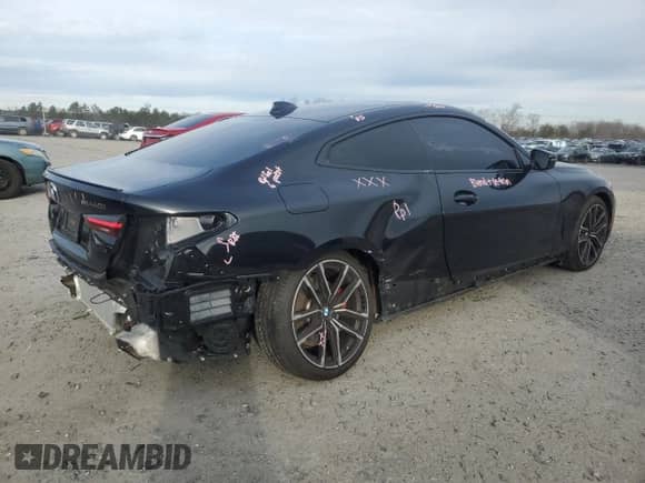 2021 BMW 4 Series M440i xDrive с VIN WBA13AR02MCF35453, выставлен на аукционе Copart как лот 86947584 с пробегом 44 908 миль миль и Списание • Salvage title. История ставок и продаж доступна на DreamBid. Изображение 3.